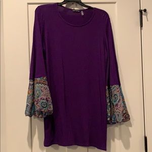 Purple Bell sleeve tunic